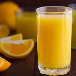 Glass of orange juice
