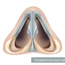 Nose, nasal cavity. Nasal septum anatomy.